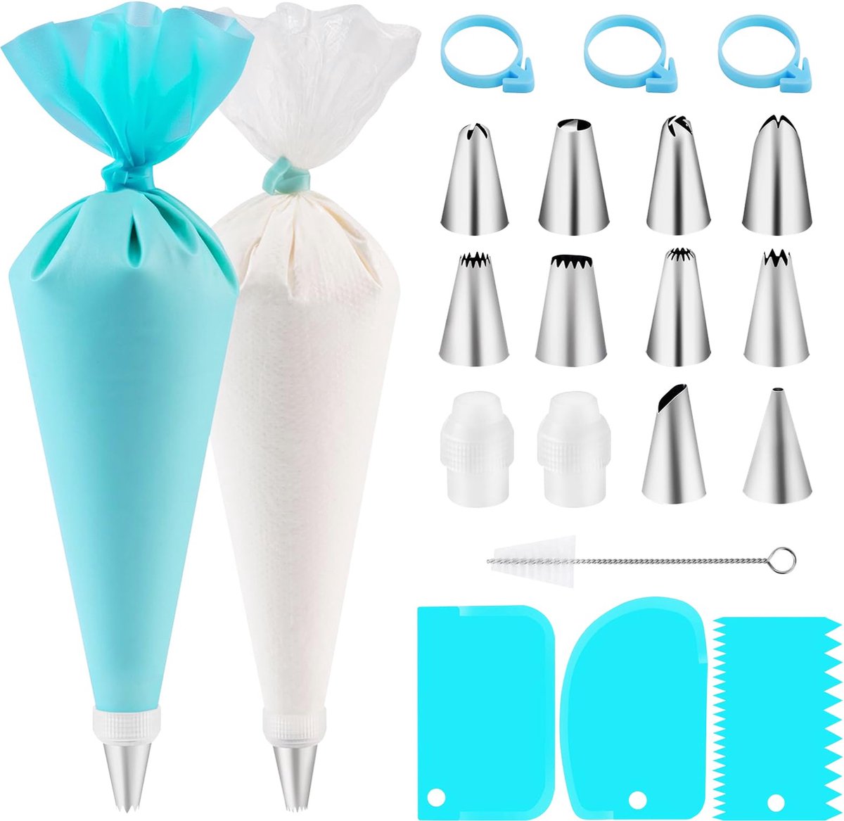 LaMoussawi ® Complete Set van Decoratiegereedschap voor Taarten en Gebak met 120 Accessoires